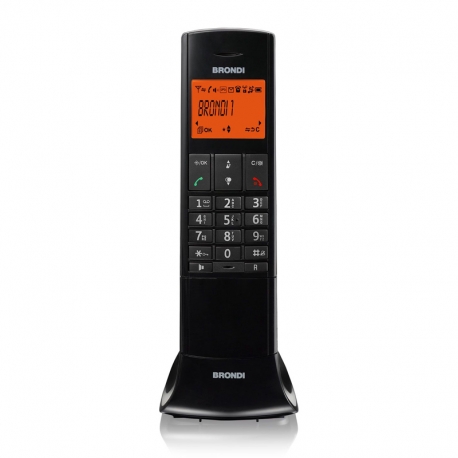 BRONDI LEMURE (NERO) - TELEFONO CORDLESS SINGOLO - VIVAVOCE