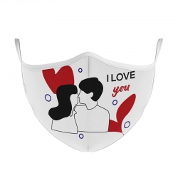MASCHERINA ULTRA STYLE IN TNT DOPPIO STRATO - ILOVEYOU-M