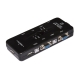 SWITCH KVM MANUALE PER 4 PC USB/VGA CON 1 MOUSE, 1 TASTIERA USB E 1 MONITOR VGA CON CAVI INCLUSI