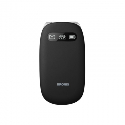 BRONDI AMICO COMFORT (NERO RUBBER) - TELEFONO CELLULARE PER ANZIANI - TASTO SOS - TORCIA - CONTROLLO REMOTO