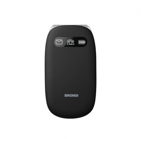 BRONDI AMICO COMFORT (NERO RUBBER) - TELEFONO CELLULARE PER ANZIANI - TASTO SOS - TORCIA - CONTROLLO REMOTO