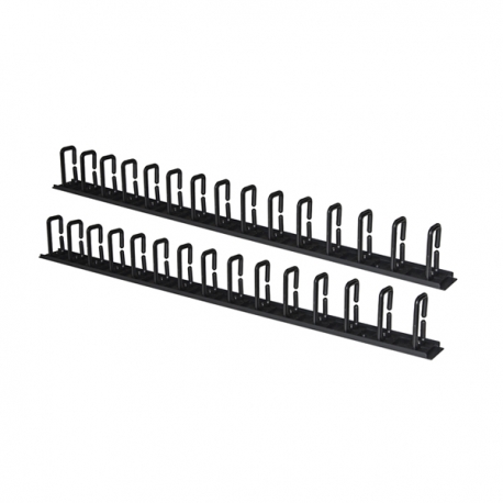 COPPIA PASSACAVI VERTICALI LINK LKORG1UV 1U CM ALTEZZA 86,5 NERO