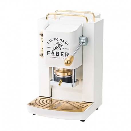 FABER MINI PRO DELUXE BIANCO - MACCHINA PER CAFFE'' - PRESSACIALDA IN OTTONE - ELETTROVALVOLA E TERMOSTATO 95 - TELAIO IN ACCIAIO