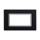 ETTROIT PLACCA IN ALLUMINIO 4 MODULI - SERIE SPACE - NERO (LN86402) Compatibile BTicino Living