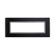 ETTROIT PLACCA IN ALLUMINIO 7 MODULI - SERIE SPACE - NERO (LN86702) Compatibile BTicino Living