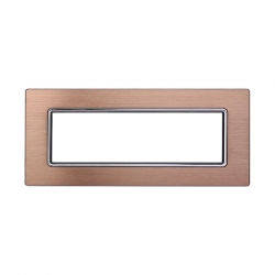 ETTROIT PLACCA IN VETRO 7 MODULI - SERIE SPACE - ORO (LN84711) Compatibile BTicino Living