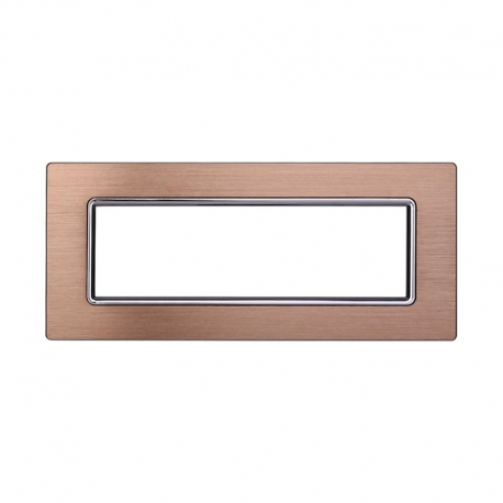 ETTROIT PLACCA IN VETRO 7 MODULI - SERIE SPACE - ORO (LN84711) Compatibile BTicino Living