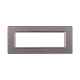 ETTROIT PLACCA IN VETRO 7 MODULI - SERIE SPACE - SILVER (LN84706) Compatibile BTicino Living