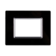 ETTROIT PLACCA IN VETRO 3 MODULI - SERIE SPACE - NERO (LN84302) Compatibile BTicino Living