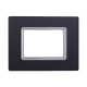 ETTROIT PLACCA IN VETRO 3 MODULI - SERIE SPACE - ACCIAIO SCURO (LN84310) Compatibile BTicino Living