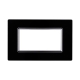 ETTROIT PLACCA IN VETRO 4 MODULI - SERIE SPACE - NERO (LN84402) Compatibile BTicino Living
