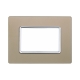 ETTROIT PLACCA IN VETRO 3 MODULI - SERIE SOLAR - ORO (MT84311) Compatibile BTicino Matix