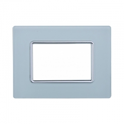 ETTROIT PLACCA IN VETRO 3 MODULI - SERIE SOLAR - BIANCO (MT84301) Compatibile BTicino Matix