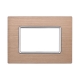 ETTROIT PLACCA IN ALLUMINIO 3 MODULI - SERIE SOLAR - ORO (MT86311) Compatibile BTicino Matix