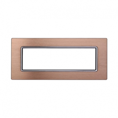 ETTROIT PLACCA IN ALLUMINIO 7 MODULI - SERIE SPACE - ORO (LN86711) Compatibile BTicino Living