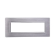 ETTROIT PLACCA IN ALLUMINIO 7 MODULI - SERIE SPACE - SILVER SPAZZOLATO (LN86717) Compatibile BTicino Living