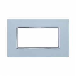 ETTROIT PLACCA IN VETRO 4 MODULI - SERIE SOLAR - BIANCO (MT84401) Compatibile BTicino Matix