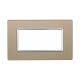 ETTROIT PLACCA IN VETRO 4 MODULI - SERIE SOLAR - ORO (MT84411) Compatibile BTicino Matix