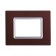 ETTROIT PLACCA IN ALLUMINIO 3 MODULI - SERIE SPACE - BRONZO (LN86310)