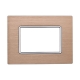 ETTROIT PLACCA IN ALLUMINIO 3 MODULI - SERIE SPACE - ORO (LN86311)