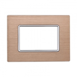 ETTROIT PLACCA IN ALLUMINIO 3 MODULI - SERIE SPACE - ORO (LN86311)