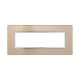 ETTROIT PLACCA IN VETRO 6 MODULI - SERIE SOLAR - ORO (MT84611) Compatibile BTicino Matix