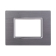 ETTROIT PLACCA IN ALLUMINIO 3 MODULI - SERIE SPACE - SILVER (LN86306)