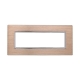 ETTROIT PLACCA IN ALLUMINIO 6 MODULI - SERIE SOLAR - ORO (MT86611) Compatibile BTicino Matix