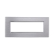 ETTROIT PLACCA IN ALLUMINIO 6 MODULI - SERIE SOLAR - ARGENTO LUCIDO (MT86617) Compatibile BTicino Matix