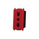 ETTROIT PRESA BIPASSO 16A - SERIE STARLIGHT - ROSSO (EV2016) Compatibile Vimar Plana