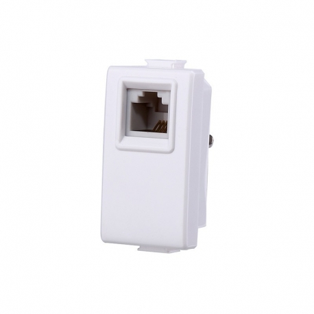 ETTROIT PRESA TELEFONICA RJ11 - SERIE SOLAR - BIANCO (MT2354) Compatibile BTicino Matix
