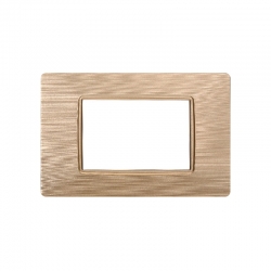 ETTROIT PLACCA IN PLASTICA 3 MODULI - SERIE STARLIGHT - ORO SATINATO (EV85311) Compatibile Vimar Plana