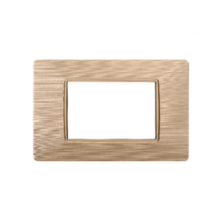 ETTROIT PLACCA IN PLASTICA 3 MODULI - SERIE STARLIGHT - ORO SATINATO (EV85311) Compatibile Vimar Plana
