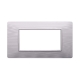 ETTROIT PLACCA IN PLASTICA 4 MODULI - SERIE STARLIGHT - BIANCO SATINATO (EV85401) Compatibile Vimar Plana