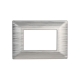 ETTROIT PLACCA IN PLASTICA 3 MODULI - SERIE STARLIGHT - ARGENTO SATINATO (EV85315) Compatibile Vimar Plana