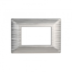 ETTROIT PLACCA IN PLASTICA 3 MODULI - SERIE STARLIGHT - ARGENTO SATINATO (EV85315) Compatibile Vimar Plana
