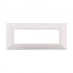 ETTROIT PLACCA IN PLASTICA 7 MODULI - SERIE STARLIGHT - BIANCO SATINATO (EV85601) Compatibile Vimar Plana