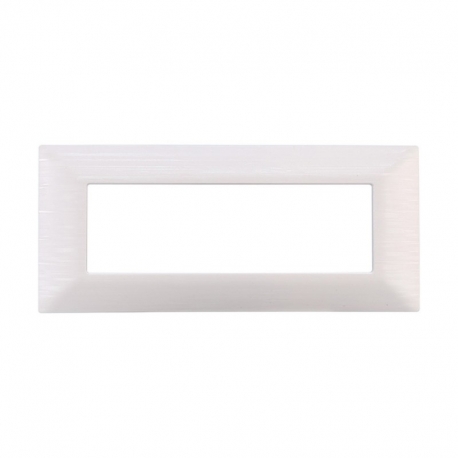 ETTROIT PLACCA IN PLASTICA 7 MODULI - SERIE STARLIGHT - BIANCO SATINATO (EV85601) Compatibile Vimar Plana