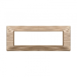 ETTROIT PLACCA IN PLASTICA 7 MODULI - SERIE STARLIGHT - ORO SATINATO (EV85611) Compatibile Vimar Plana