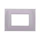 ETTROIT PLACCA IN PLASTICA 3 MODULI - SERIE SPACE - BIANCO (LN89301) Compatibile BTicino Living