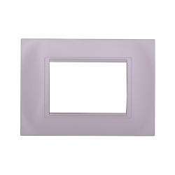ETTROIT PLACCA IN PLASTICA 3 MODULI - SERIE SPACE - BIANCO (LN89301) Compatibile BTicino Living