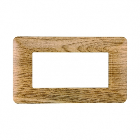 ETTROIT PLACCA IN PLASTICA 4 MODULI - SERIE SOLAR - LEGNO ROVERE (MT83405) Compatibile BTicino Matix