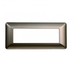 ETTROIT PLACCA IN PLASTICA 6 MODULI - SERIE SOLAR - BRONZO (MT83610) Compatibile BTicino Matix