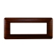 ETTROIT PLACCA IN PLASTICA 6 MODULI - SERIE SOLAR - LEGNO NOCE (MT83603) Compatibile BTicino Matix