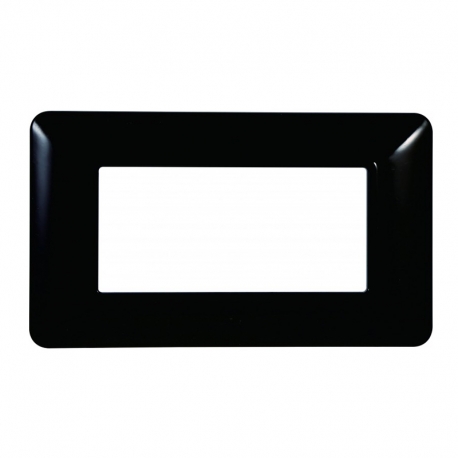 ETTROIT PLACCA IN PLASTICA 4 MODULI - SERIE SOLAR - NERO (MT83402) Compatibile BTicino Matix