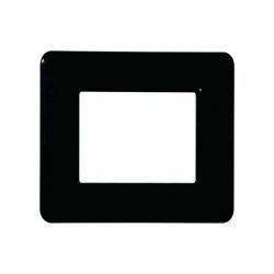 ETTROIT PLACCA IN PLASTICA 2 MODULI - SERIE SOLAR - NERO (MT83202) Compatibile BTicino Matix