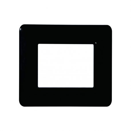 ETTROIT PLACCA IN PLASTICA 2 MODULI - SERIE SOLAR - NERO (MT83202) Compatibile BTicino Matix