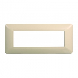 ETTROIT PLACCA IN PLASTICA 6 MODULI - SERIE SOLAR - SABBIA (MT83609) Compatibile BTicino Matix