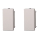 ETTROIT FALSO POLO 1 MODULO (2PZ) - SERIE MOON - BIANCO (AB0100) Compatibile BTicino Axolute