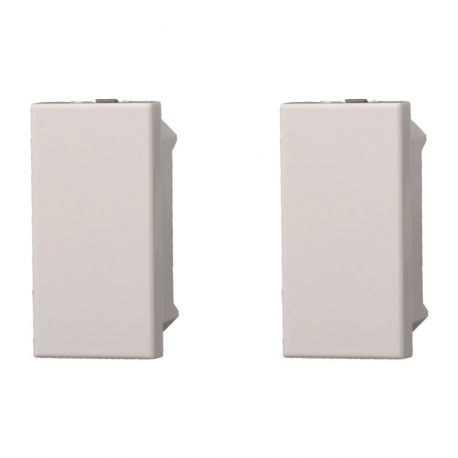 ETTROIT FALSO POLO 1 MODULO (2PZ) - SERIE MOON - BIANCO (AB0100) Compatibile BTicino Axolute